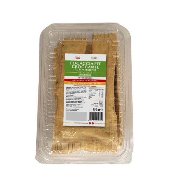 Focaccia croccante fit proteica al rosmarino 150gr