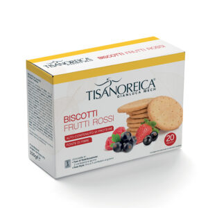 Tisanoreica biscotti al gusto di frutti rossi (4X5 Biscotti)