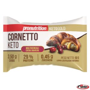 Cornetto keto multicereali crema e amarena 50 gr