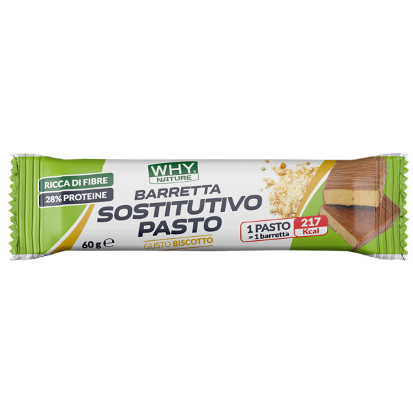 Barretta sostitutiva del pasto biscotto ricoperta cioccolato al latte 60gr