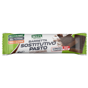 Barretta sostitutiva del pasto gusto cioccolato ricoperta fondente 60gr