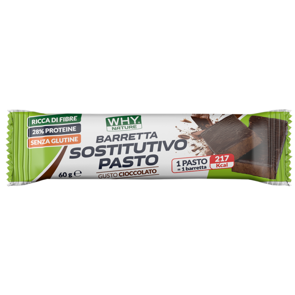 Barretta sostitutiva del pasto gusto cioccolato ricoperta fondente 60gr