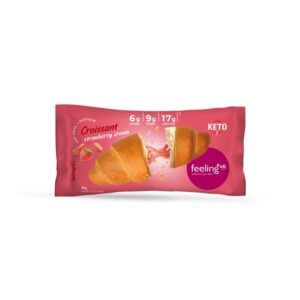 Croissant ripieno di crema alla fragola +protein